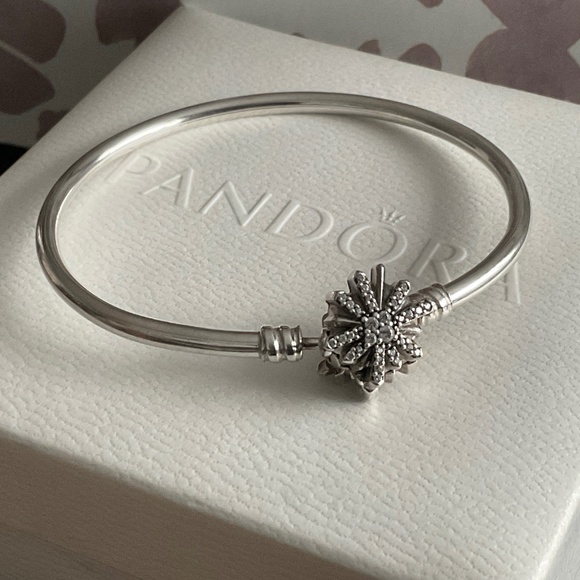 Pandora Snow Flake bangle - Picture 1 of 8